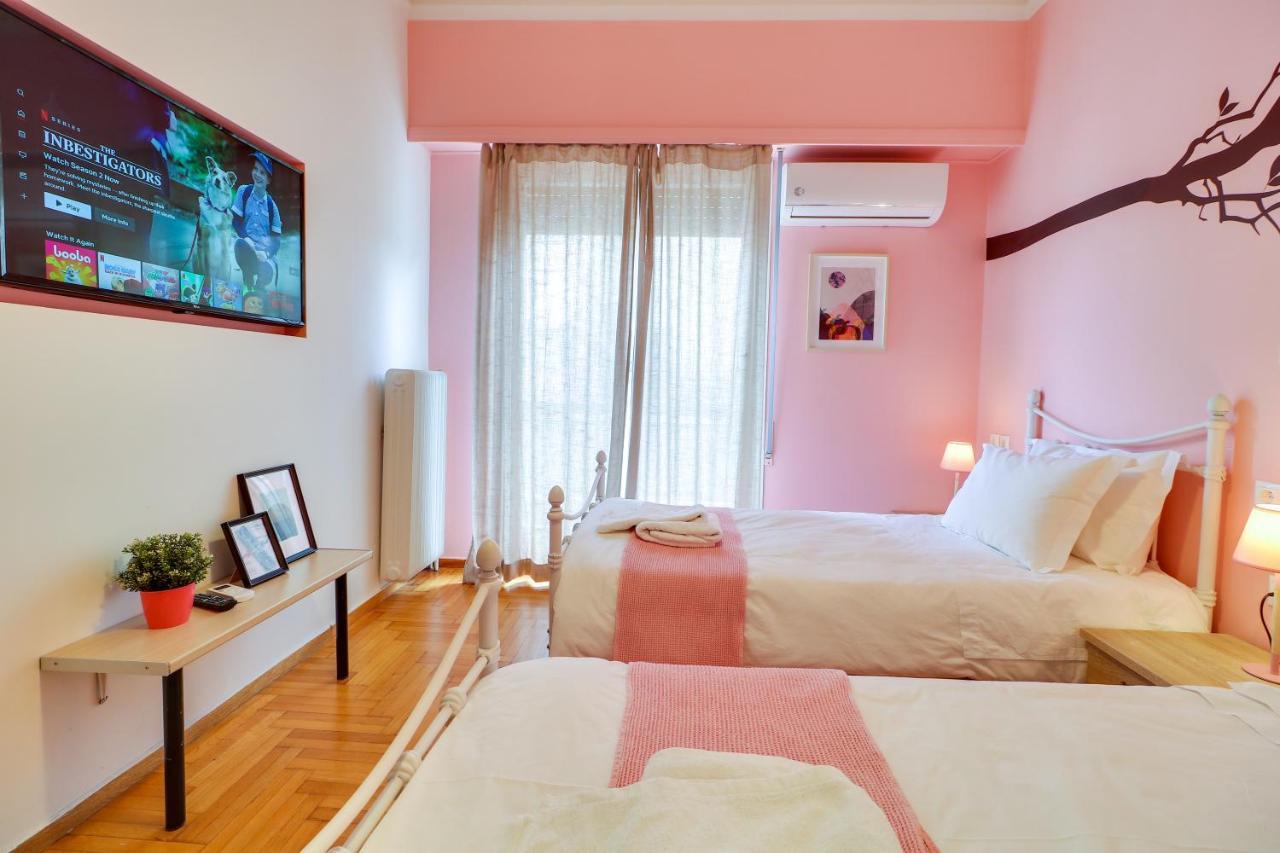 Spacious Central Flat☆3Min To Metro☆Ac|Netflix|Pc Atene Esterno foto
